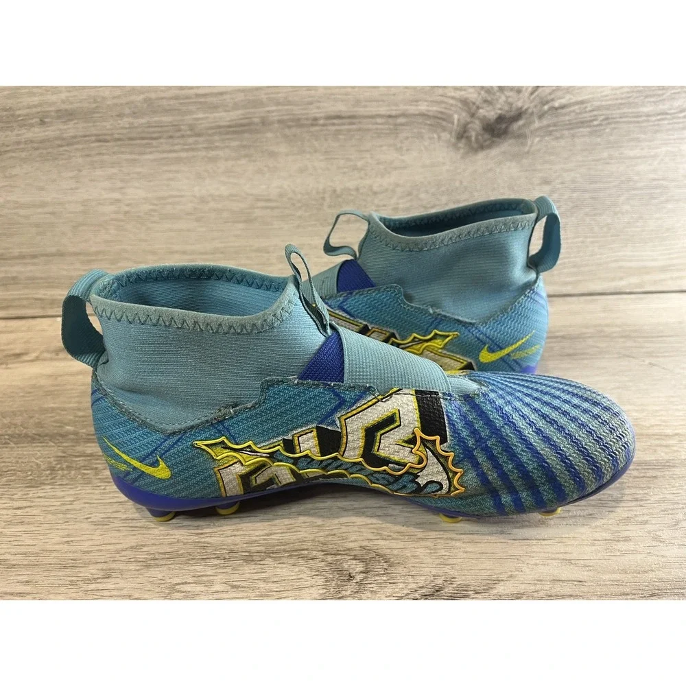 Kids Nike Jr‎ Zoom Superfly 9 Pro KM FG DX3663-400 Cleats Youth Boys Size 4.5 Y